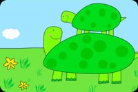 Daddy Turtle And Baby Turtle Stationery, Backgrounds