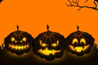 Halloween Jack-o-lanterns Stationery, Backgrounds