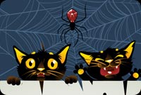 Halloween Cats Stationery, Backgrounds