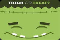 Trick Or Treat Frankenstein Stationery, Backgrounds