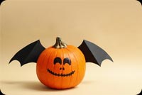 Pumpkins With Smile And Wings Stationery, Backgrounds