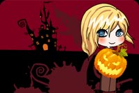 Cute Girl Holding A Pumpkin Stationery, Backgrounds