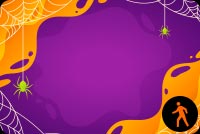 Animated Halloween Spiders Stationery, Backgrounds