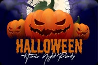 Halloween Horror Night Party Invitation Stationery, Backgrounds