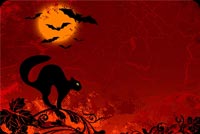 Black Cat, Black Bats, Red Sky Stationery, Backgrounds