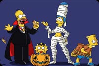 Simpsons Go Halloween Stationery, Backgrounds