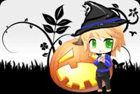 Cute Witch With Pumpkin Stationery, Backgrounds