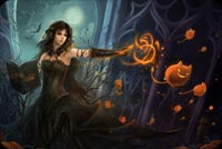 Halloween Witch Does Magic Stationery, Backgrounds