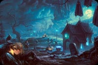 Scary Halloween Night Ghosts & Pumpkin Stationery, Backgrounds