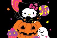 Sweet Kitty Halloween Treats Stationery, Backgrounds