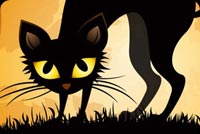 Halloween Black Cat Stationery, Backgrounds