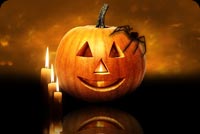 Halloween Pumpkin Candles & Spider Stationery, Backgrounds