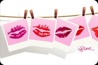 Hanging Lipstick Marks Stationery, Backgrounds