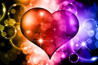 Colorful Loving Heart Stationery, Backgrounds