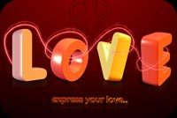 Love 3d Text Stationery, Backgrounds