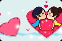 Boy And Girl Kiss Stationery, Backgrounds