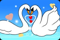 2 Swans In Love Stationery, Backgrounds