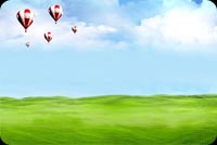 Air Balloons On A Clear Day Stationery, Backgrounds