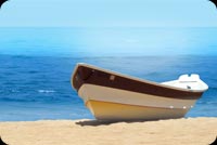 Boat By The Beach Stationery, Backgrounds