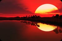 Red Sky Sunrise Stationery, Backgrounds