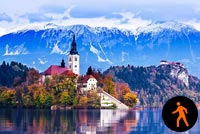 Animated Lake Bled Slovenia Stationery, Backgrounds