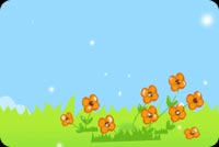 Flowers Surrounded By Grass Stationery, Backgrounds