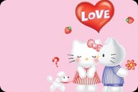 Hello Kitty Gets A Kiss Stationery, Backgrounds