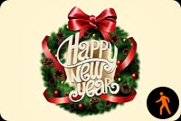 Animated Happy New Year Card Stationery, Backgrounds