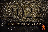 Animated New Year With Golden Confetti Stationery, Backgrounds