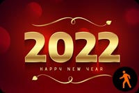 Animated Happy New Year 2022 Stationery, Backgrounds