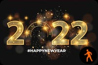 Animated Fireworks Happy New Year 2022 Stationery, Backgrounds