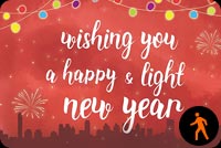 Animated Bright Happy New Year Stationery, Backgrounds