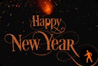 Animated Fireworks Happy New Year Stationery, Backgrounds