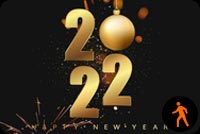 Animated New Year 2022 Sparks Stationery, Backgrounds
