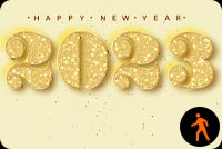 Animated: Golden Year 2023 Stationery, Backgrounds