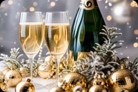 Sophisticated New Year Champagne Celebration Stationery Stationery, Backgrounds