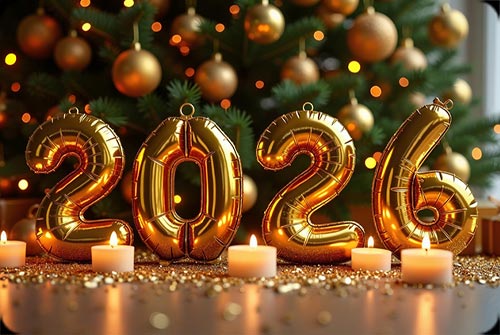 Golden New Year Stationery Stationery, Backgrounds