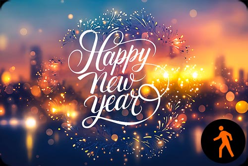 Animated: Fireworks City New Year Stationery Stationery, Backgrounds