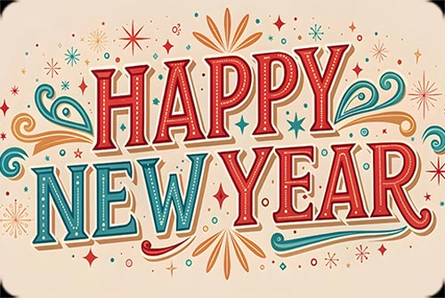 Vintage New Year Stationery Stationery, Backgrounds