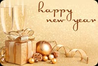 Happy New Year Present Stationery, Backgrounds