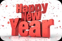 3d Text Happy New Year Stationery, Backgrounds