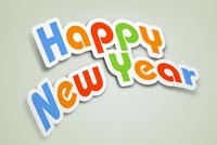 Nice Font Happy New Year Stationery, Backgrounds