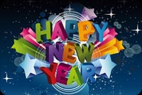Happy New Year Blast Stationery, Backgrounds