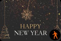 Animated Happy New Year Gold Confetti Stationery, Backgrounds