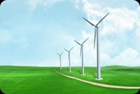 Windmills And Green Grass Stationery, Backgrounds