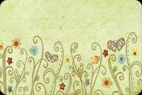 Colorful Flowers, Butterflies And Swirls Stationery, Backgrounds