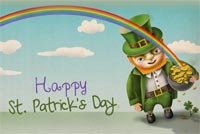 Leprechaun Wishes St. Patrick's Day Stationery, Backgrounds