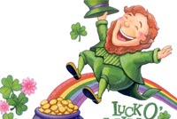 Leprechaun Lucky Wishes Stationery, Backgrounds