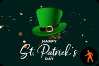 Animated - Leprechaun Hat Happy St Patrick's Day Stationery, Backgrounds