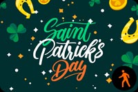 Animated St Patrick's Day Poster Stationery, Backgrounds